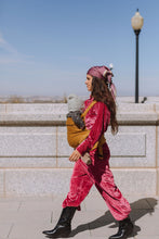 Load image into Gallery viewer, Gold Velvet Baby Carrier